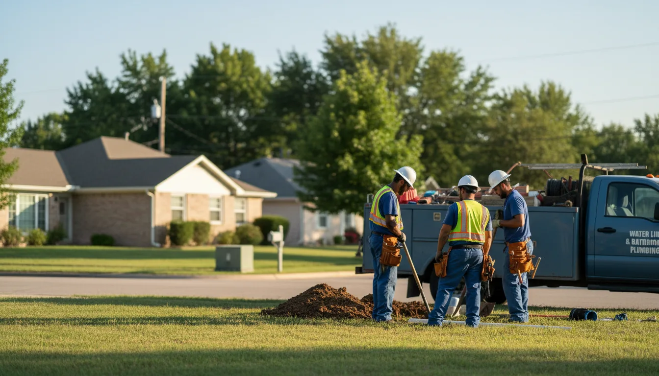 Residential water line and bathroom plumbing service in Graysville, OH